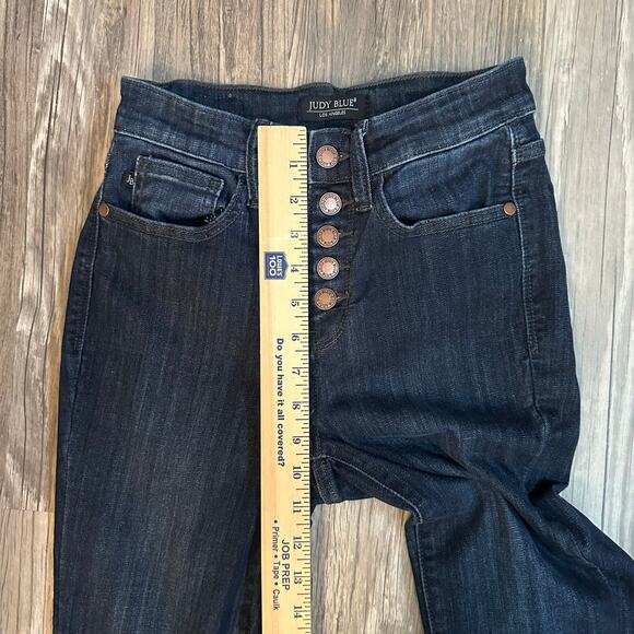 Judy Blue Skinny Fit Blue Jeans Button Fly Style #JB82331DK Women’s Size‎ 0 / 24 - Picture 4 of 8